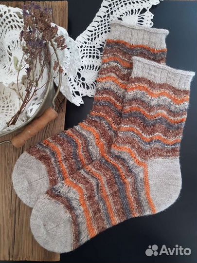 Носки женские вязаные, разм. 37-38