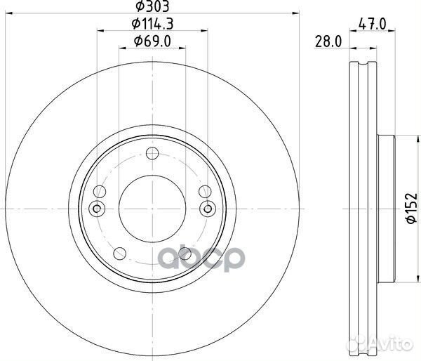 Диск тормозной перед ND6029K ND6029K nisshinbo