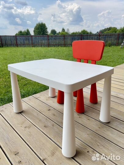 Детский стол и стул IKEA