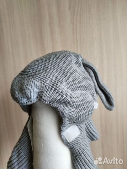 Шапка-шлем для новорожденных 42-44 зима