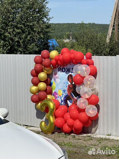 Баннер на день рождения Человек паук