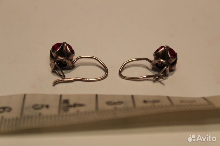 Серебрянные серьги СССР проба 875