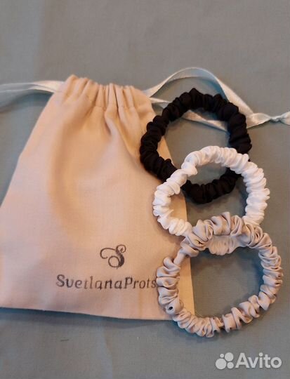 Набор резинок для волос 3шт., мешочек для хранения