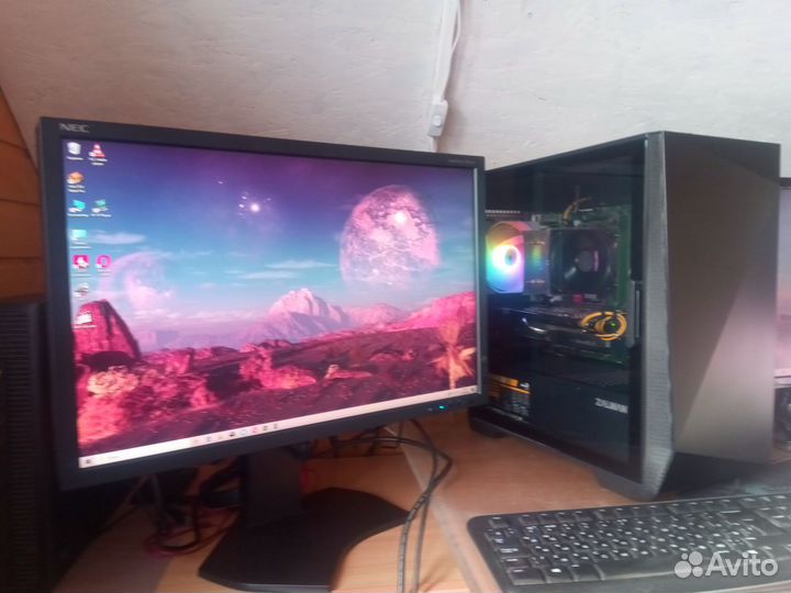 Компьютер игровой, I5-7500, розовый корпус