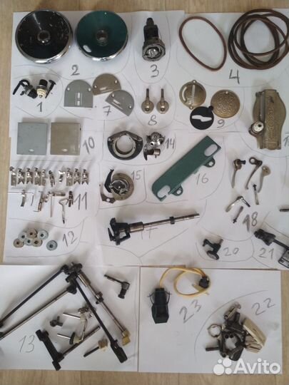 Запчасти для швейной машины -Чайка,пмз, Лучник,Тик