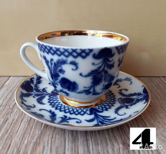 Чайная кофейная пара Лфз Дулево Чайка