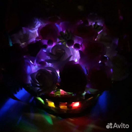 Букеты-ночники из мыльных роз.Новинка