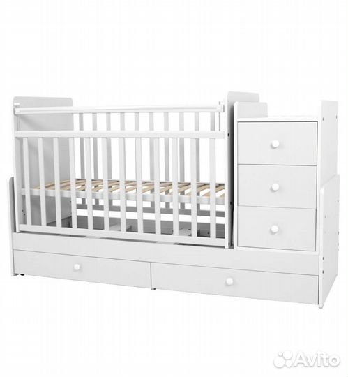 Детская кроватка трансформер с маятником