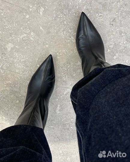 Ботильоны balenciaga type leather boots