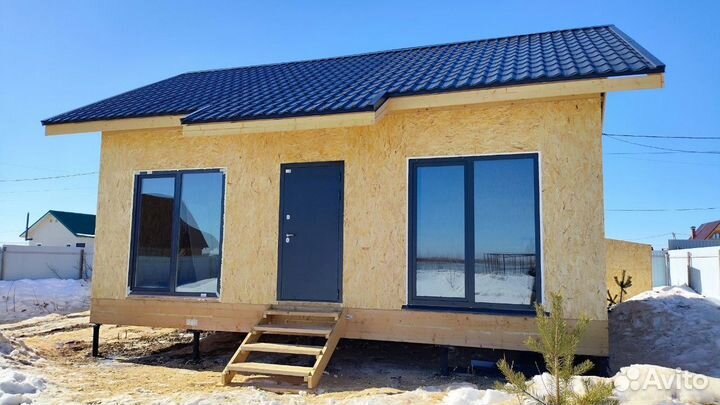 Дом 48 м2. 2 спальни. Строительство домов