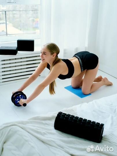 Ролик для пресса двойной с ковриком LVP