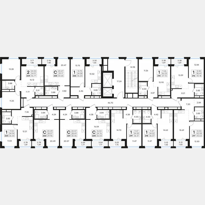 Квартира-студия, 30 м², 6/15 эт.
