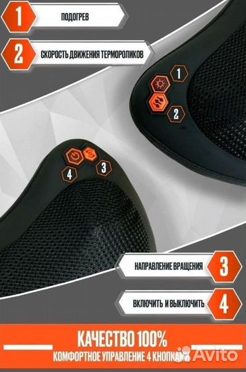 Массажер для шеи / Массажная подушка для спины