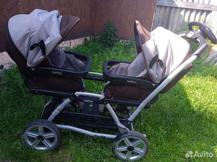 Коляска для двойни peg perego