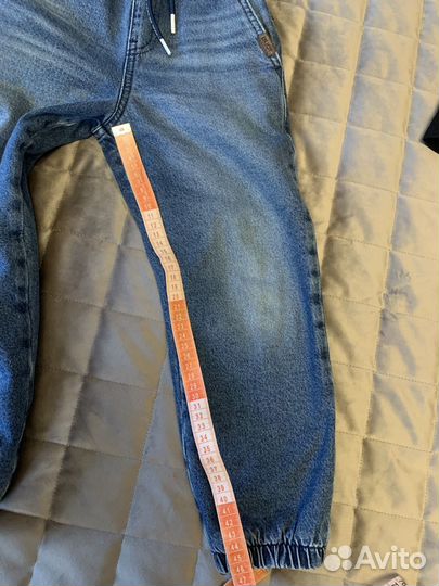 Джинсы теплые для мальчика на флисе 116