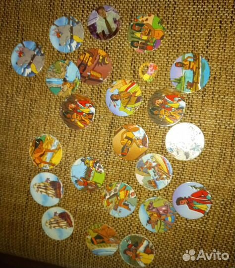 Фишки сотки кэпсы Покахонтас Пиноккио Аладдин из 9