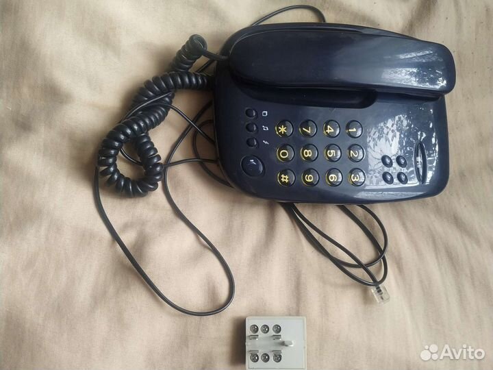 Городской проводной телефон, цвет синий GS-480 LG