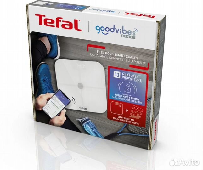 Весы Tefal BM9640S1 Goodvibes Sport, белые