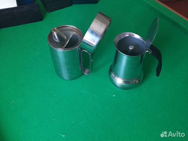 Гейзерная кофеварка и ёмкость под раст.масло Цепт