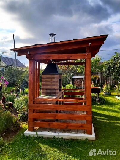 Мангальная зона из лего кирпича