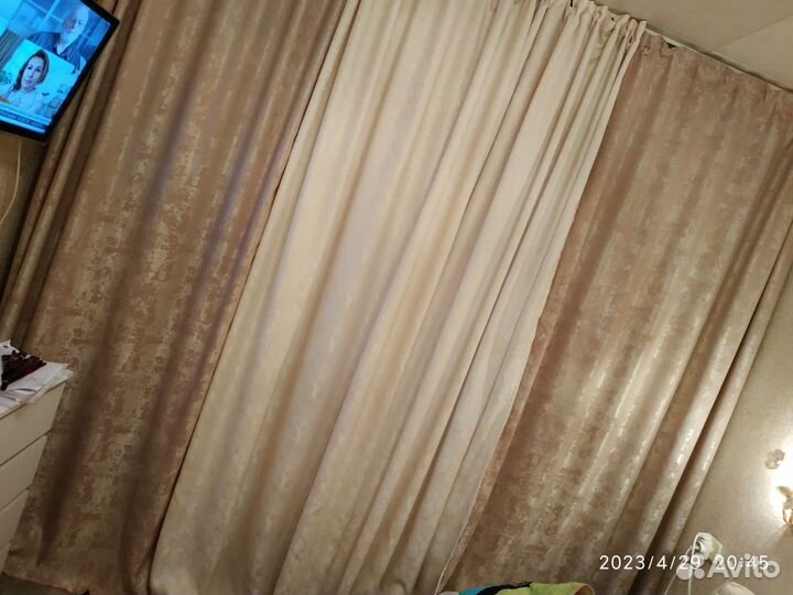 Шторы 2.7/1.5-2 шт.) + тюль сетка 10 м)