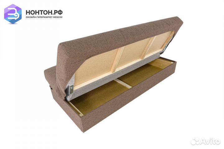 Диван книжка Ручеек рогожка коричневая