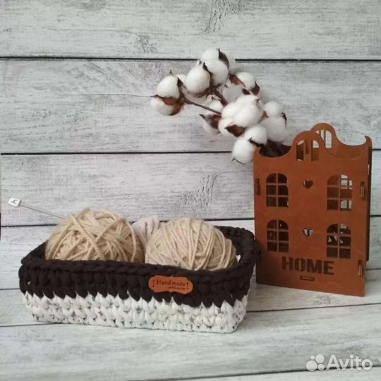 Корзинки из трикотажной пряжи
