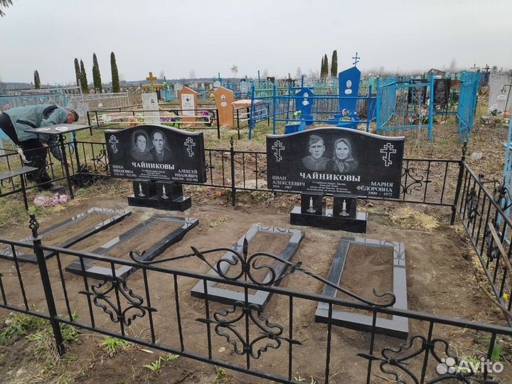 Памятники, укладка плитки, ограды