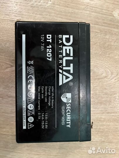 Аккумулятор Delta dt 1207