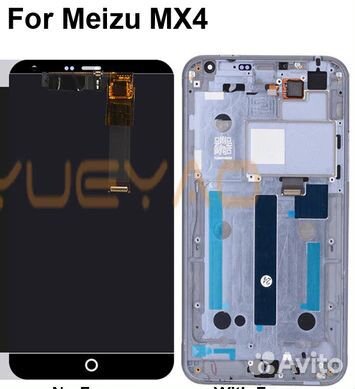 Дисплейный модуль на Meizu MX4 с рамкой (корпусом)