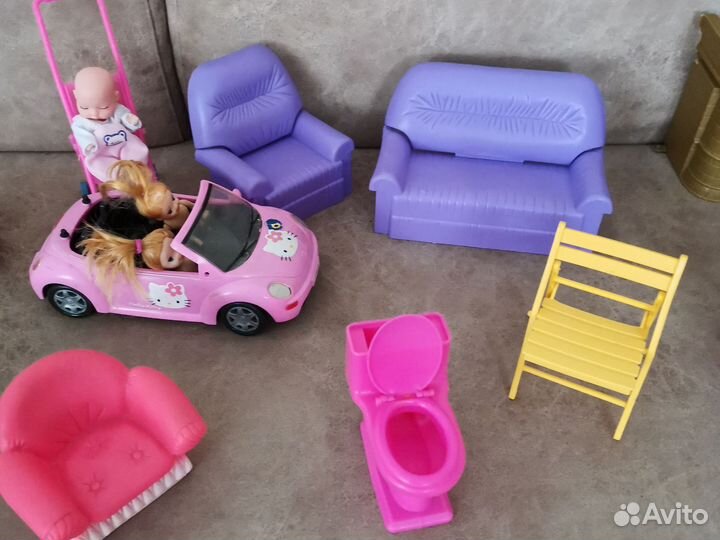 Набор кукол барби и мебель