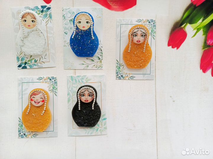 Брошки Матрёшки
