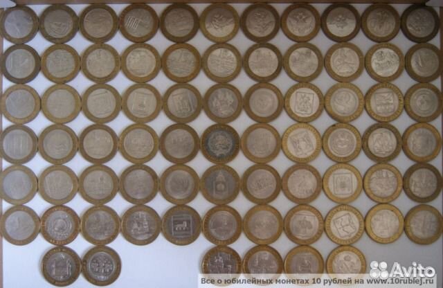 Юбилейные монеты России (1-10 рублей)