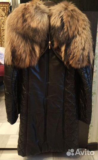 Куртка зимняя из натуральной кожи размер 44