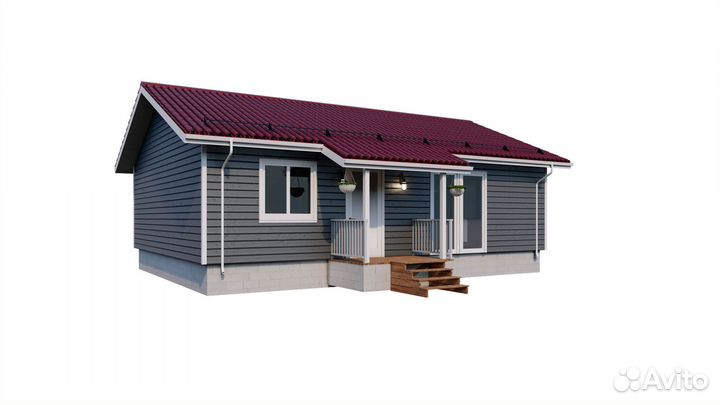 Каркасный дом под ключ 75м