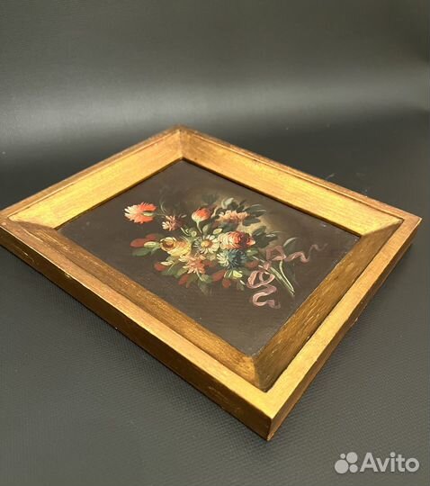 Картина маслом цветы Винтаж Италия