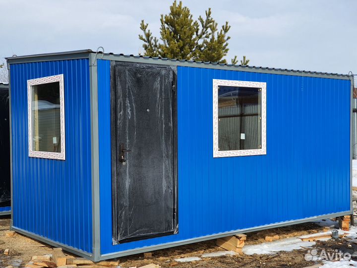 2,4*6,0м) Бытовка из сэндвич-панелей, с тамбуром