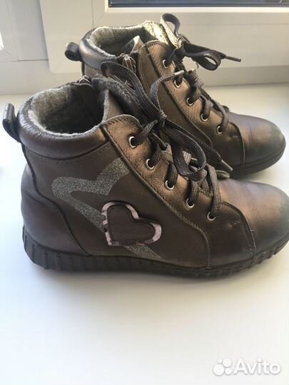 Ботинки кожаные