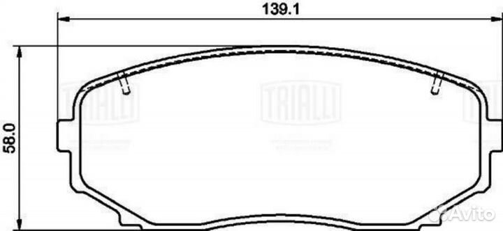 Trialli PF4260CR Колодки торм. для а/м Mazda CX-7 (09) /CX-9 (07) диск. перед. (керам.) (PF 4260CR)