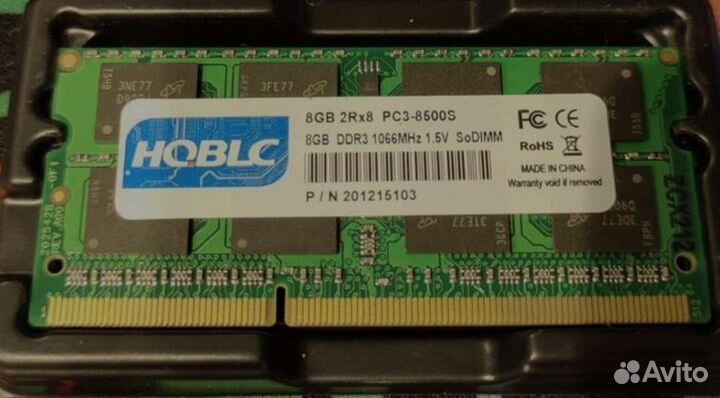 Оперативная память ddr3 8 gb для Macbook