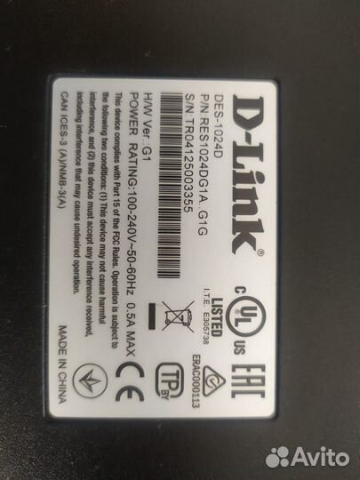 Коммутатор D-Link DES-1024D, 24x100 Мбит/с