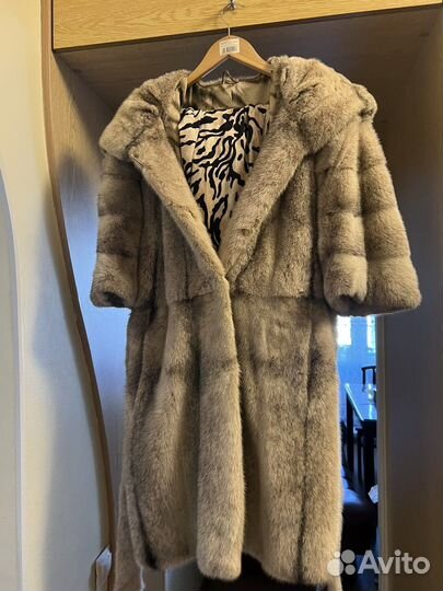 Шуба норковая с капюшоном 42 44
