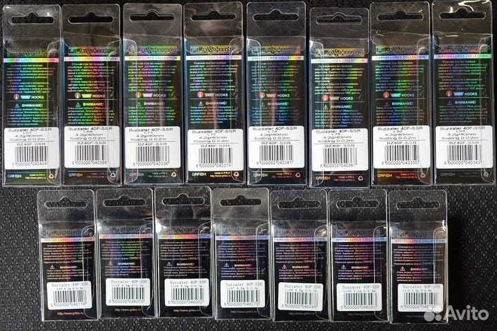 Набор воблеров форель,голавль,окунь,щука Buzzater