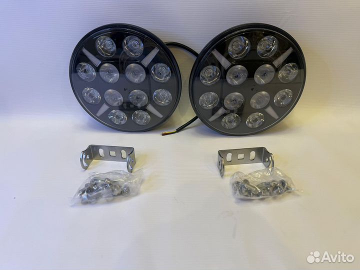 Круглая светодиодная фара на автомобиль