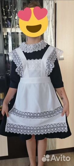 Белый школьный фартук