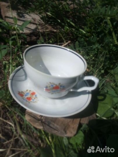 Сахарница, чашки фарфор СССР