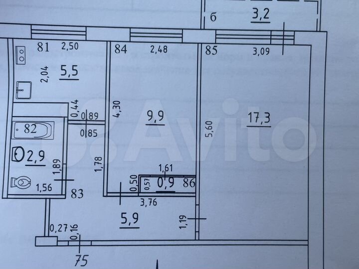2-к. квартира, 42,4 м², 4/5 эт.