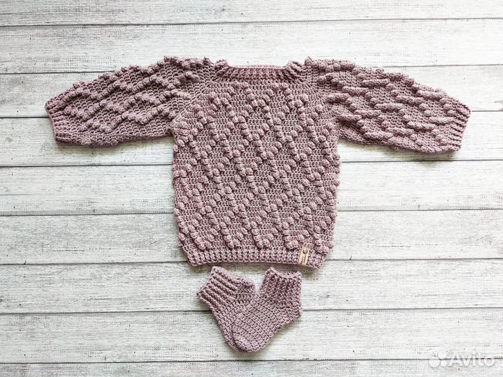 Вязаная кофта для девочки весна осень