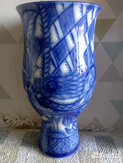 Ваза Синяя птица Васильки сетка