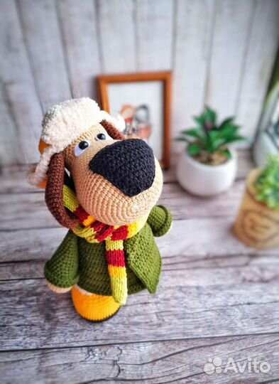 Собака вязаная
